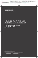 Preview for 1 page of Samsung UE55NU7449U User Manual