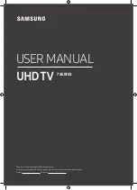 Samsung UE60AU8000KXXU User Manual preview