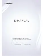 Samsung UN49KS8500 E-Manual preview