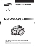 Preview for 1 page of Samsung Vacuum cleaner Operating Instructions Manual