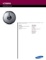 Preview for 1 page of Samsung VCR8845 Specifications