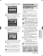 Preview for 65 page of Samsung VR330 - DVD - DVDr/ VCR Combo (French) Manuel D'Instructions