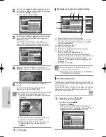 Preview for 70 page of Samsung VR330 - DVD - DVDr/ VCR Combo (French) Manuel D'Instructions