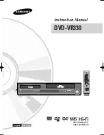 Preview for 100 page of Samsung VR330 - DVD - DVDr/ VCR Combo (French) Manuel D'Instructions