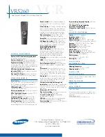 Preview for 2 page of Samsung VR5260 Specifications