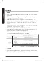 Preview for 12 page of Samsung VS20R9049T3 User Manual