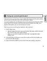 Preview for 12 page of Samsung WEP475 - Bluetooth Headset User Manual