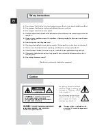 Preview for 2 page of Samsung WS-32A10HW Owner'S Instructions Manual