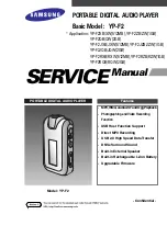 Samsung YP-F2 Service Manual preview