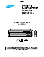 Preview for 2 page of Samsung Z-300M Owner'S Instructions Manual