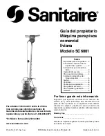 Preview for 9 page of Sanitaire SC6001 Owner'S Manual