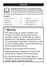 Preview for 11 page of Sanitas SMA 36 Instructions For Use Manual