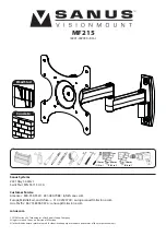 Sanus VisionMount MF215 Manual preview