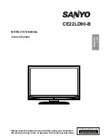 Sanyo CE22LD90-B Instruction Manual preview