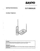 Sanyo CLT-5880AUS Instruction Manual preview