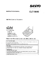 Preview for 1 page of Sanyo CLT-9840 Instruction Manual