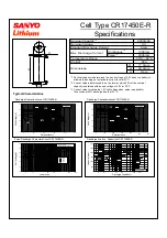 Sanyo CR17450E-R Specifications preview