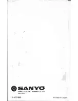 Preview for 17 page of Sanyo CZ-0124 Instruction Manual