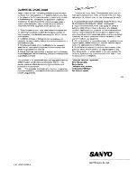 Preview for 20 page of Sanyo DC-DAV821 Instruction Manual