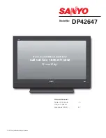 Preview for 1 page of Sanyo DP42647 Owner'S Manual