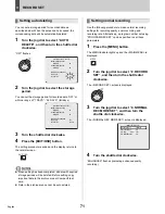 Preview for 72 page of Sanyo DSR-3709 Instruction Manual