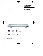 Preview for 1 page of Sanyo DVD-DX500 Instruction Manual