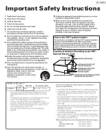 Preview for 4 page of Sanyo FW50D36F Owner'S Manual