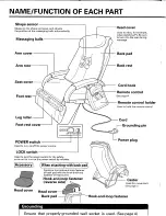 Preview for 6 page of Sanyo HECSR1000K - Stiffness Sensor - Multi Roller Massage Chair Instruction Manual