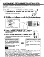 Preview for 12 page of Sanyo HECSR1000K - Stiffness Sensor - Multi Roller Massage Chair Instruction Manual