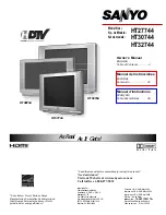 Preview for 1 page of Sanyo HT27744 Owner'S Manual