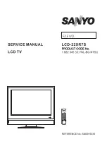 Preview for 1 page of Sanyo LCD-22XR7S Service Manual