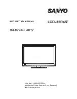 Sanyo LCD-32R45F Instruction Manual preview