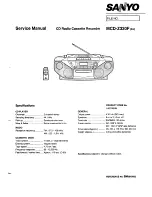 Sanyo MCD-Z330F Service Manual preview