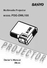 Sanyo PDG-DWL100 - WXGA DLP Projector Owner'S Manual preview