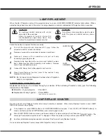 Preview for 39 page of Sanyo PLC-SU31 Owner'S Manual