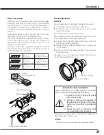 Preview for 21 page of Sanyo PLC--XP200L Owner'S Manual