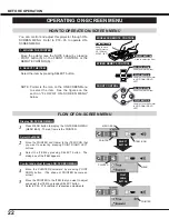 Preview for 22 page of Sanyo PLC-XR70N - 70" Rear Projection TV Owner'S Manual