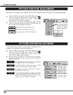 Preview for 32 page of Sanyo PLC-XR70N - 70" Rear Projection TV Owner'S Manual