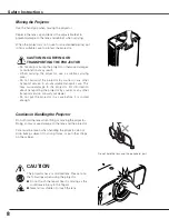 Preview for 8 page of Sanyo PLC XT35L - XGA LCD Projector Owner'S Manual