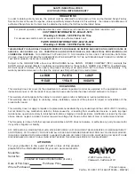 Preview for 40 page of Sanyo PLC-XU07N Owner'S Manual