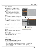 Preview for 41 page of Sanyo PLC-XU300A Owner'S Manual