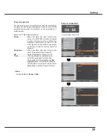 Preview for 51 page of Sanyo PLC-XU300A Owner'S Manual