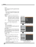 Preview for 52 page of Sanyo PLC-XU300A Owner'S Manual