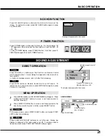 Preview for 21 page of Sanyo PLC XU35 - XGA LCD Projector Owner'S Manual