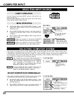 Preview for 22 page of Sanyo PLC XU35 - XGA LCD Projector Owner'S Manual