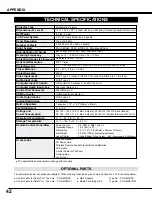 Preview for 42 page of Sanyo PLC XU35 - XGA LCD Projector Owner'S Manual