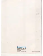 Preview for 8 page of Sanyo RD 8 Operating Instructions Manual