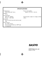 Preview for 8 page of Sanyo RM-6860 Instruction Manual