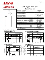 Sanyo UR-611 Specifications preview