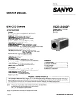 Preview for 1 page of Sanyo VCB-3442P Service Manual